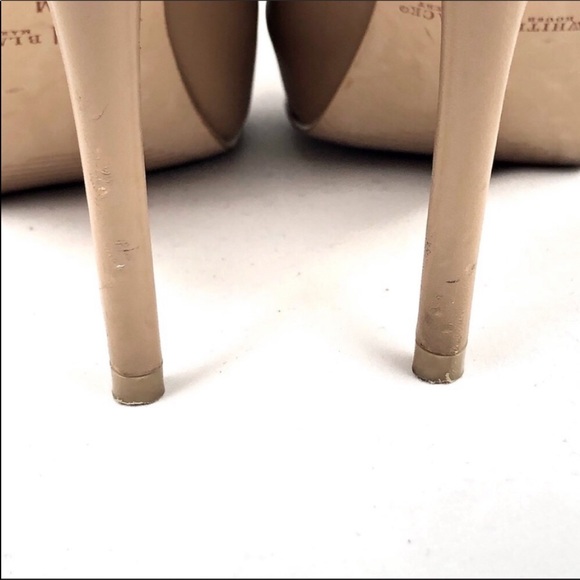 White House Black Market tan open toe heel… - Picture 7 of 7